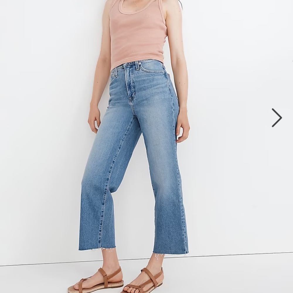 Madewell The Petite Perfect Vintage Wide-Leg Crop Jean in Catlin Wash